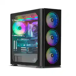 YEYIAN - Gaming PC. Intel Core i9 14900KF, RTX 4070 Ti 12GB GDDR6X, 360mm AIO, 2 TB NVME , 32GB DDR5. YPI-OD49KFC-47T1N - Black