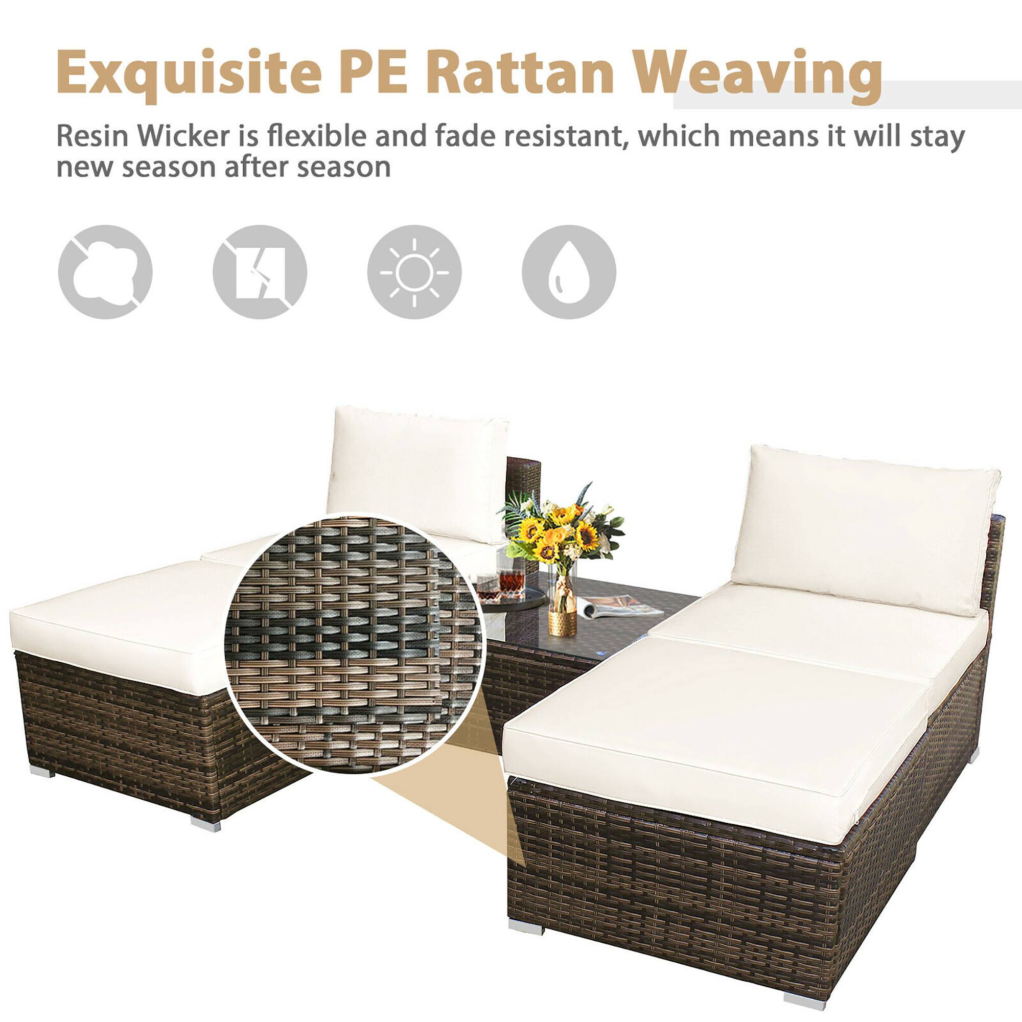 Exquisite PE Rattan Weaving Resin Wicker is flexible and fade resistant, which means it will stay new season after season.