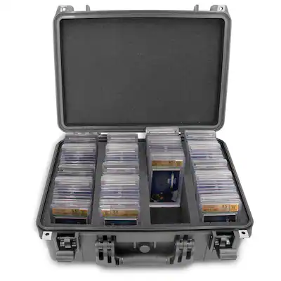 CASEMATIX Waterproof Graded Card Case Holds 130 BGS PSA Slabs or 450 Toploaders Trading Card Box with Card Dividers IPX7 Black - Best Buy CASEMATIX Waterproof Graded Card Case Holds 130 BGS PSA Slabs or 450 Toploaders Trading Card Box with Card Dividers IPX7 Black - Best Buy