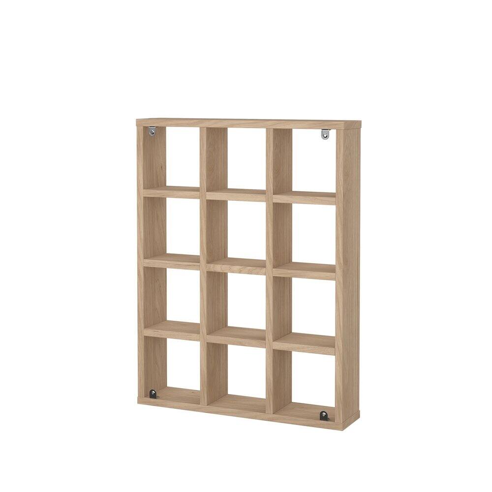 Alt View 5. Tvilum - Hyper 12 Cubby Wall Unit, Jackson Hickory - Brown.