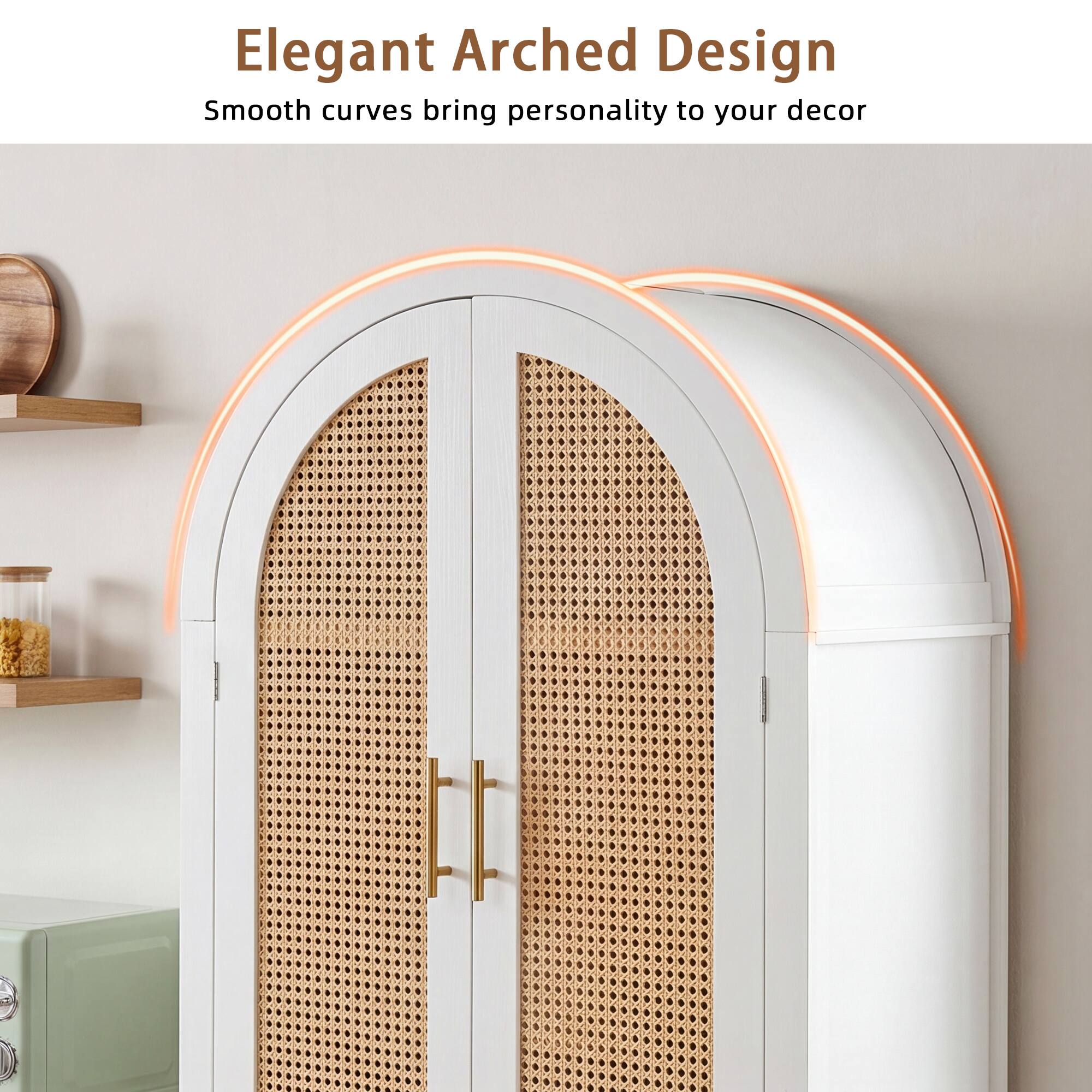 Elegant Arched Design  
Smooth curves bring personality to your decor