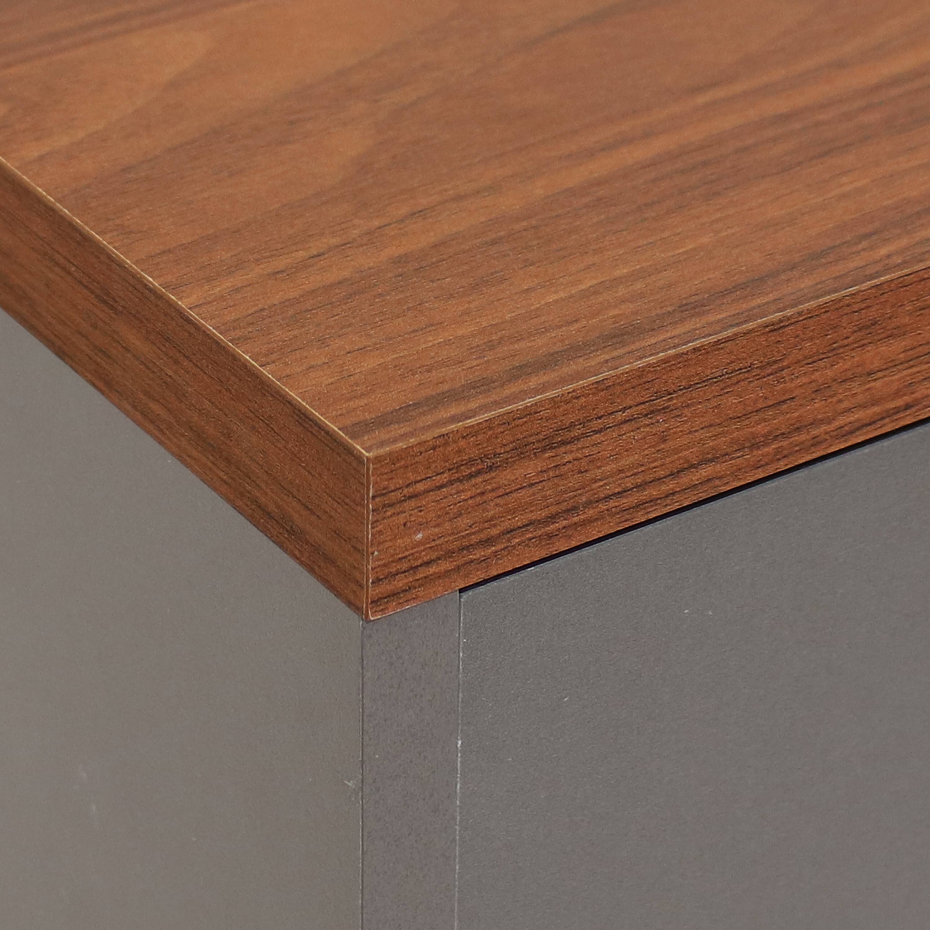 Alt View 8. Sunnydaze - Mid-Century Modern 2-Door Accent Buffet Cabinet - Gray.