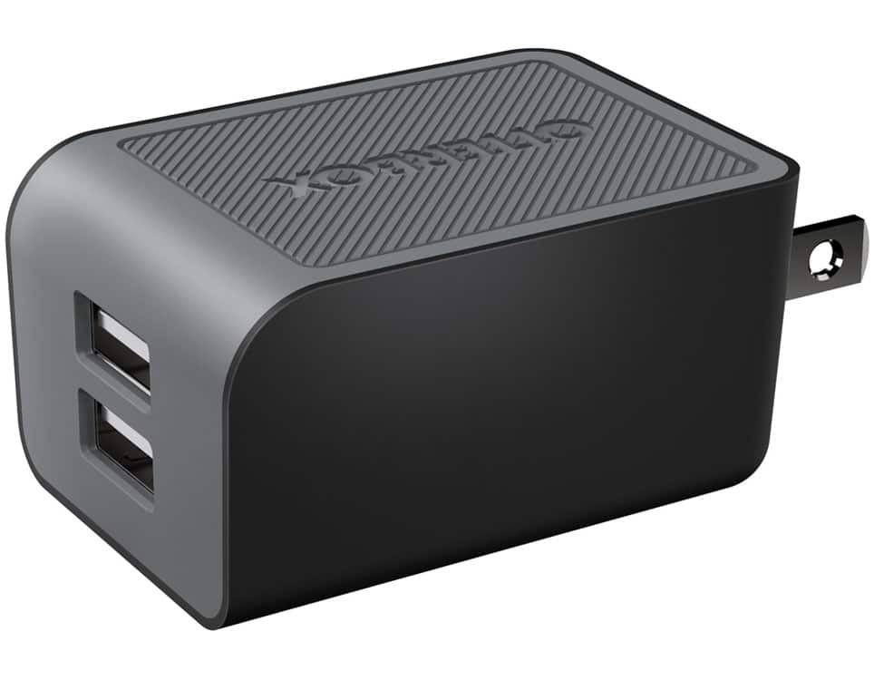 Front. OtterBox - Otterbox 4.8A Dual Universal Wall Charger | Color: Black - Black.