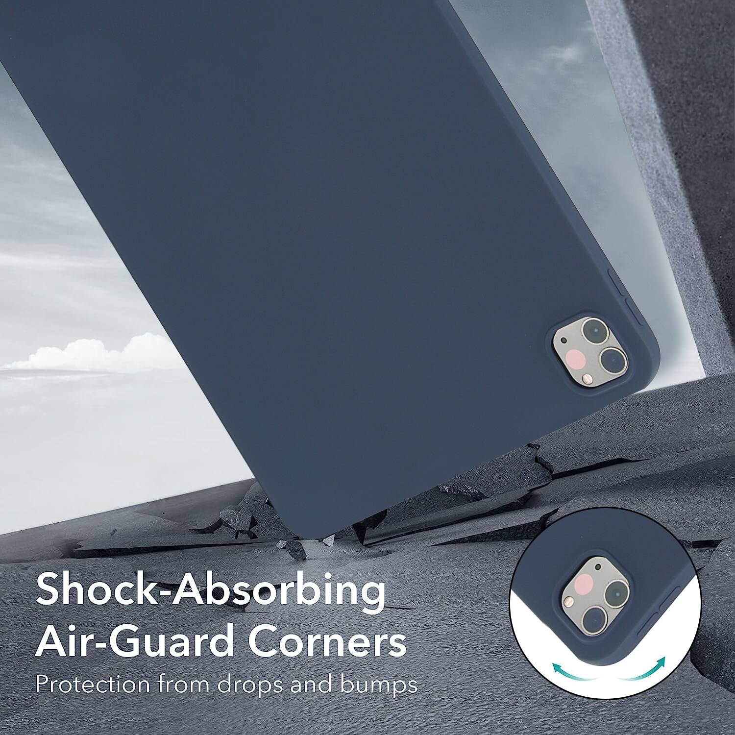 Shock-Absorbing Air-Guard Corners  
Protection from drops and bumps