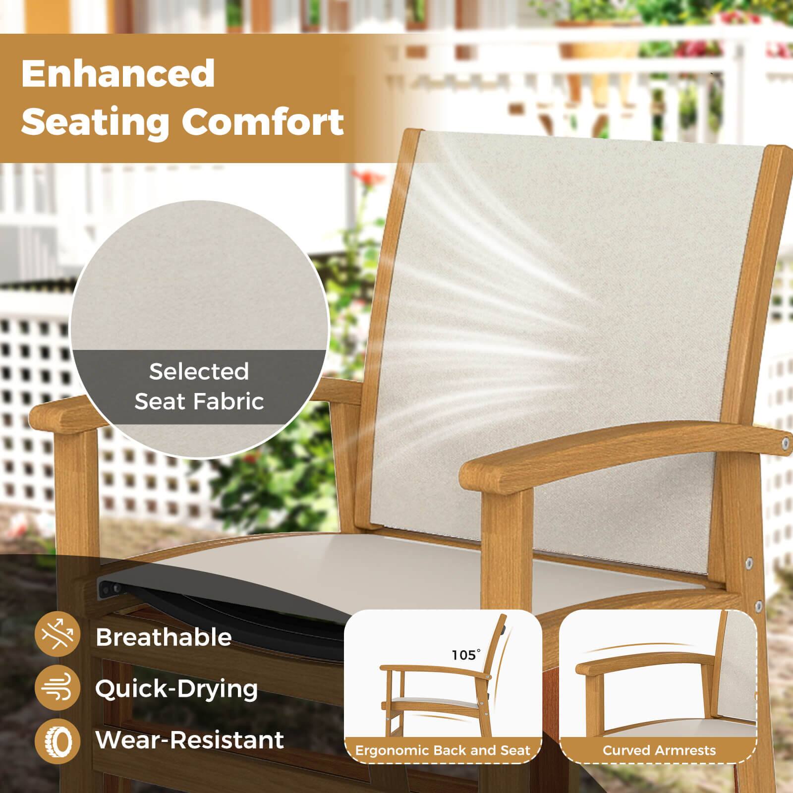Enhanced Seating Comfort  
Selected Seat Fabric  
Breathable  
Quick-Drying  
Wear-Resistant  
Ergonomic Back and Seat  
Curved Armrests