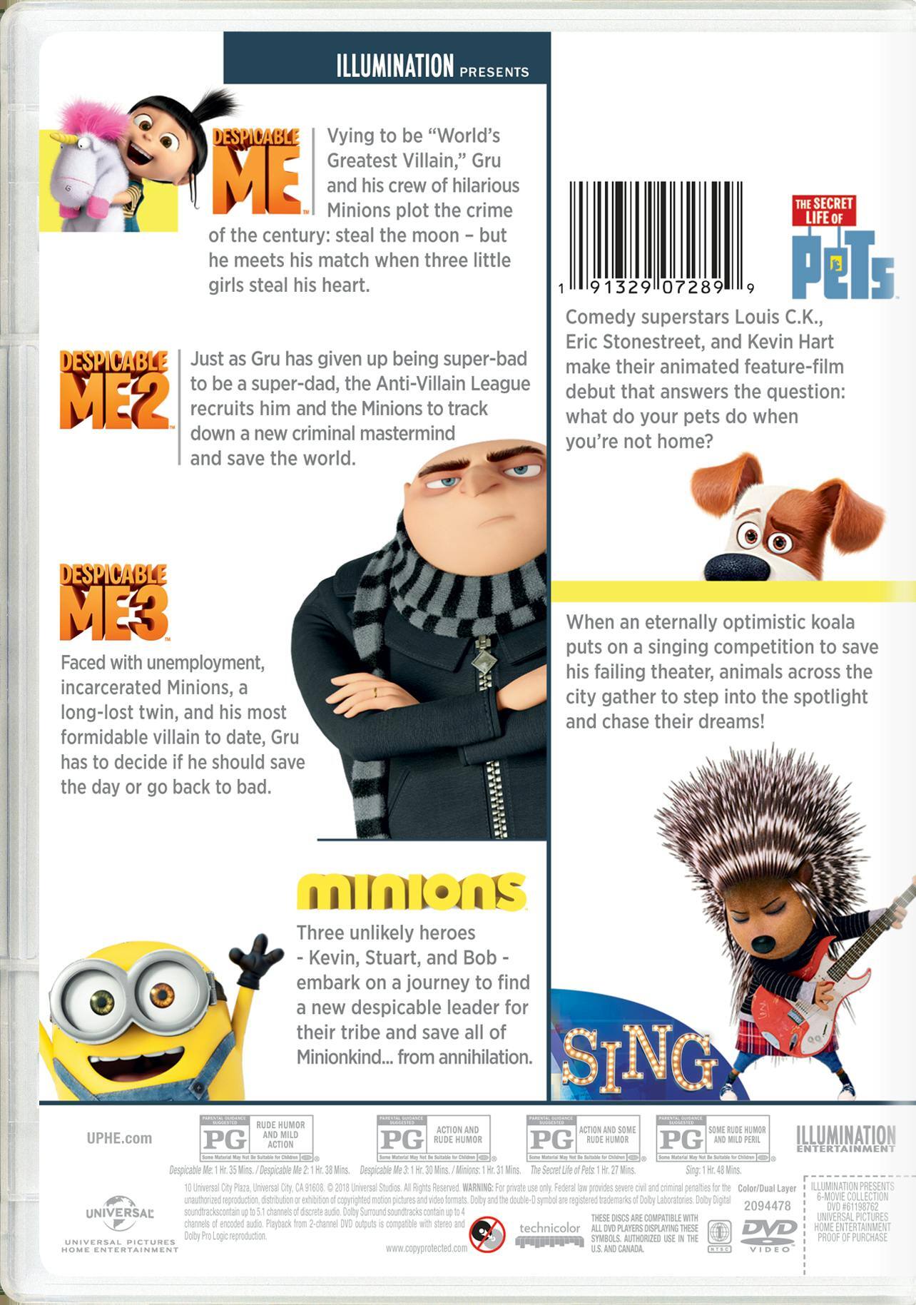 Angle. Despicable Me/Despicable Me 2/Despicable Me 3/Minions/... (DVD Set) [DVD].