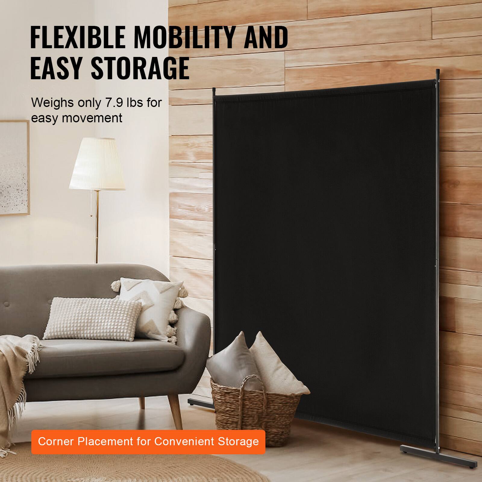 FLEXIBLE MOBILITY AND EASY STORAGE
Weighs only 7.9 lbs for easy movement
Corner Placement for Convenient Storage