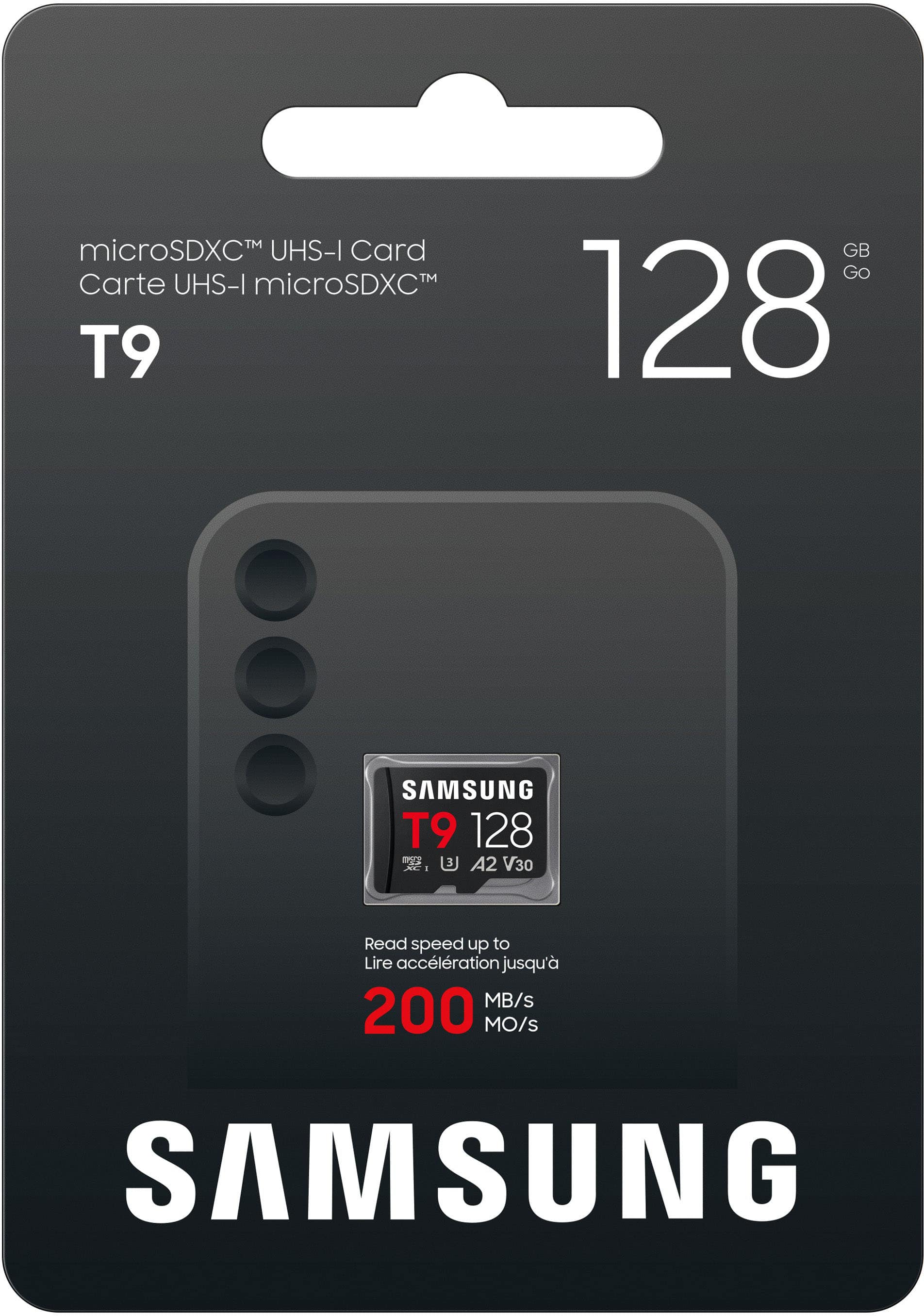 Samsung microSDXC T9 128GB, Read/Write Speeds Up to 200/130 MB/s