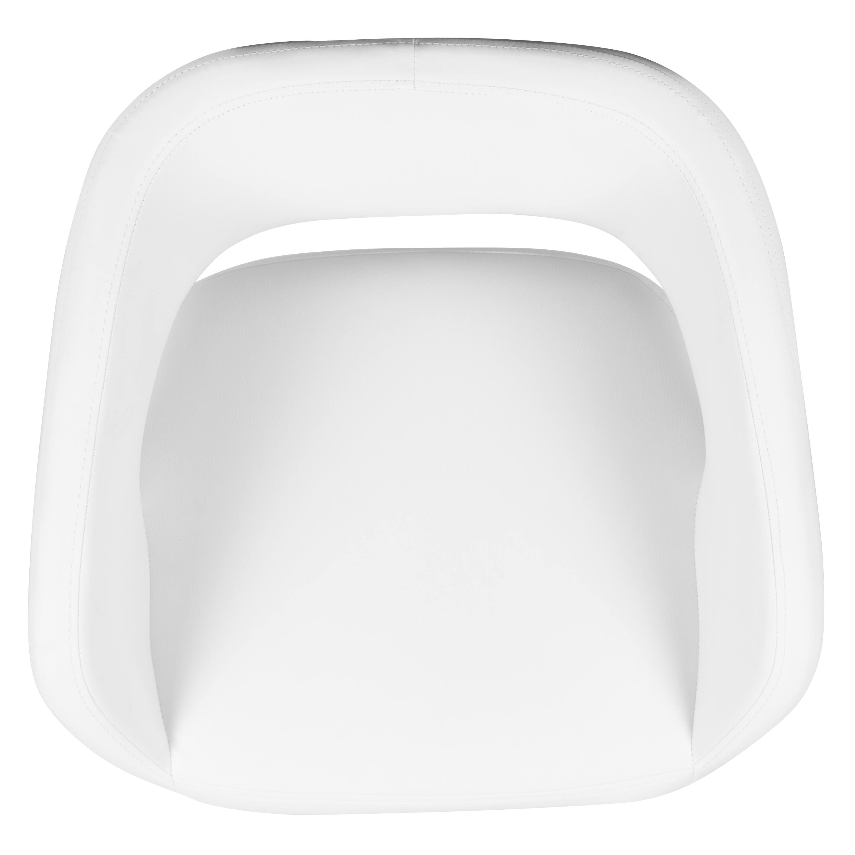 Alt View 17. Alamont Home - Erik White Vinyl Adjustable Height Barstool with Rounded Mid-Back and Gold Base - White.