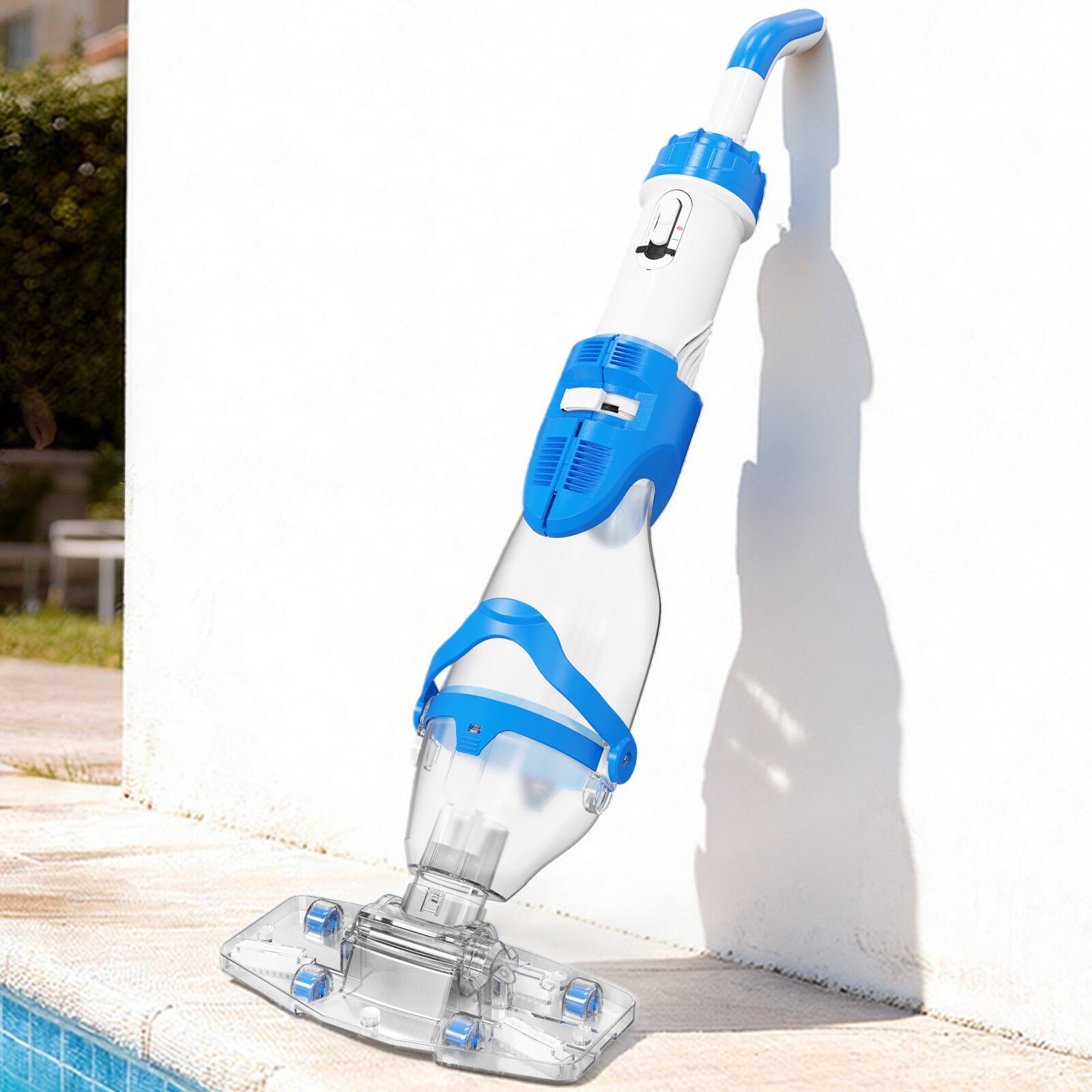 Alt View 2. Winado - Cordless Rechargeable Pool Vacuum Handheld Cleaner with 60 Mins Runtime, 1.5H Fast Charging, 29.3-71inch Telescopic Pole - White & Blue.