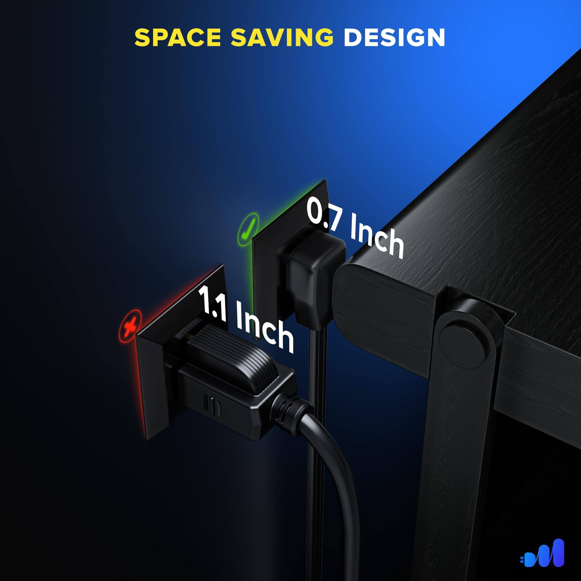 SPACE SAVING DESIGN  
0.7 Inch  
1.1 Inch