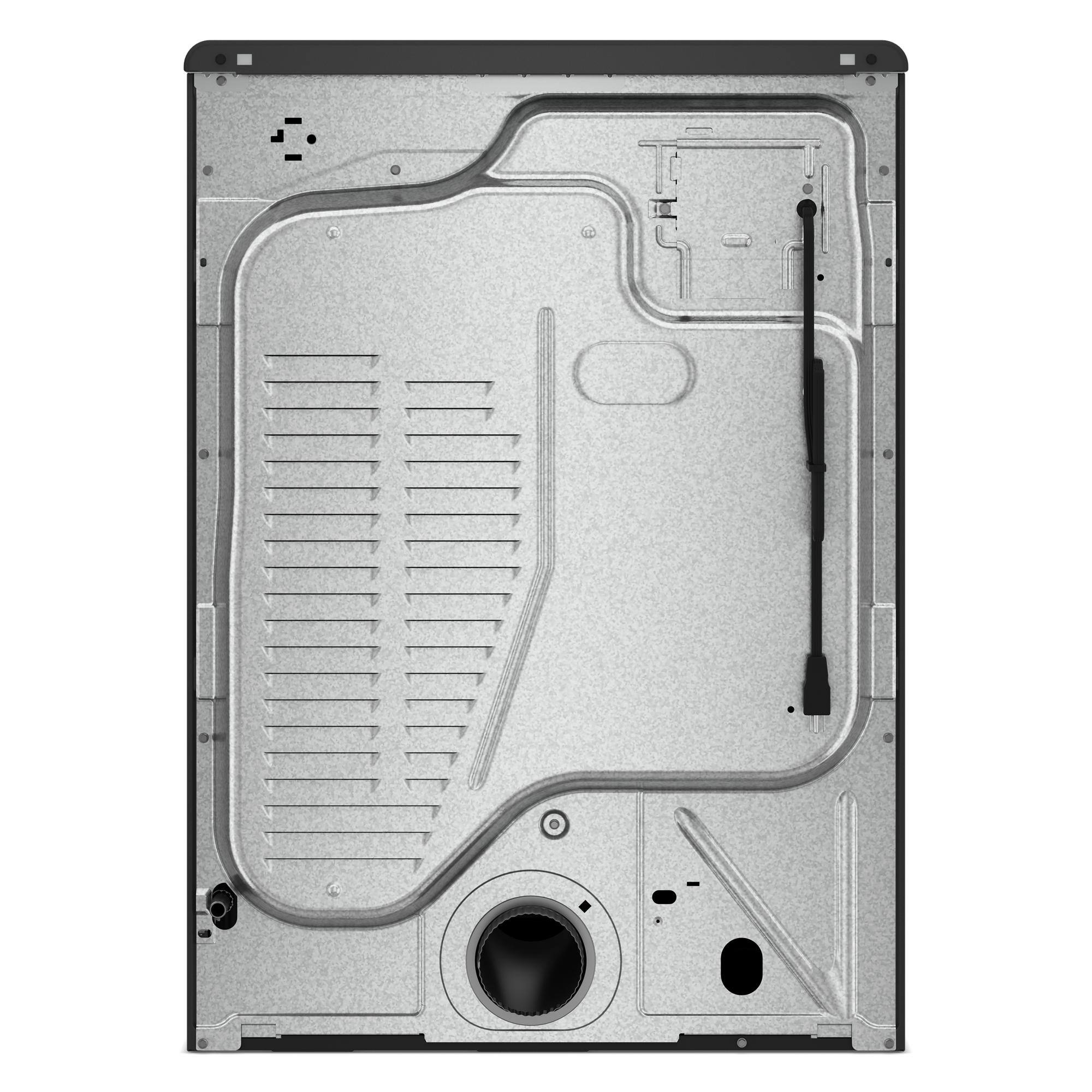 Alt View 3. Whirlpool - 7.4 Cu. Ft. Smart Gas Dryer with Steam and Wrinkle Shield Option - Volcano Black.