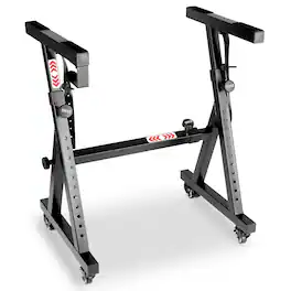 Pyle - Universal Z Style Electronic Piano Stand with Locking Wheels, Adjustable Height & Width, Portable - PKSTZ88