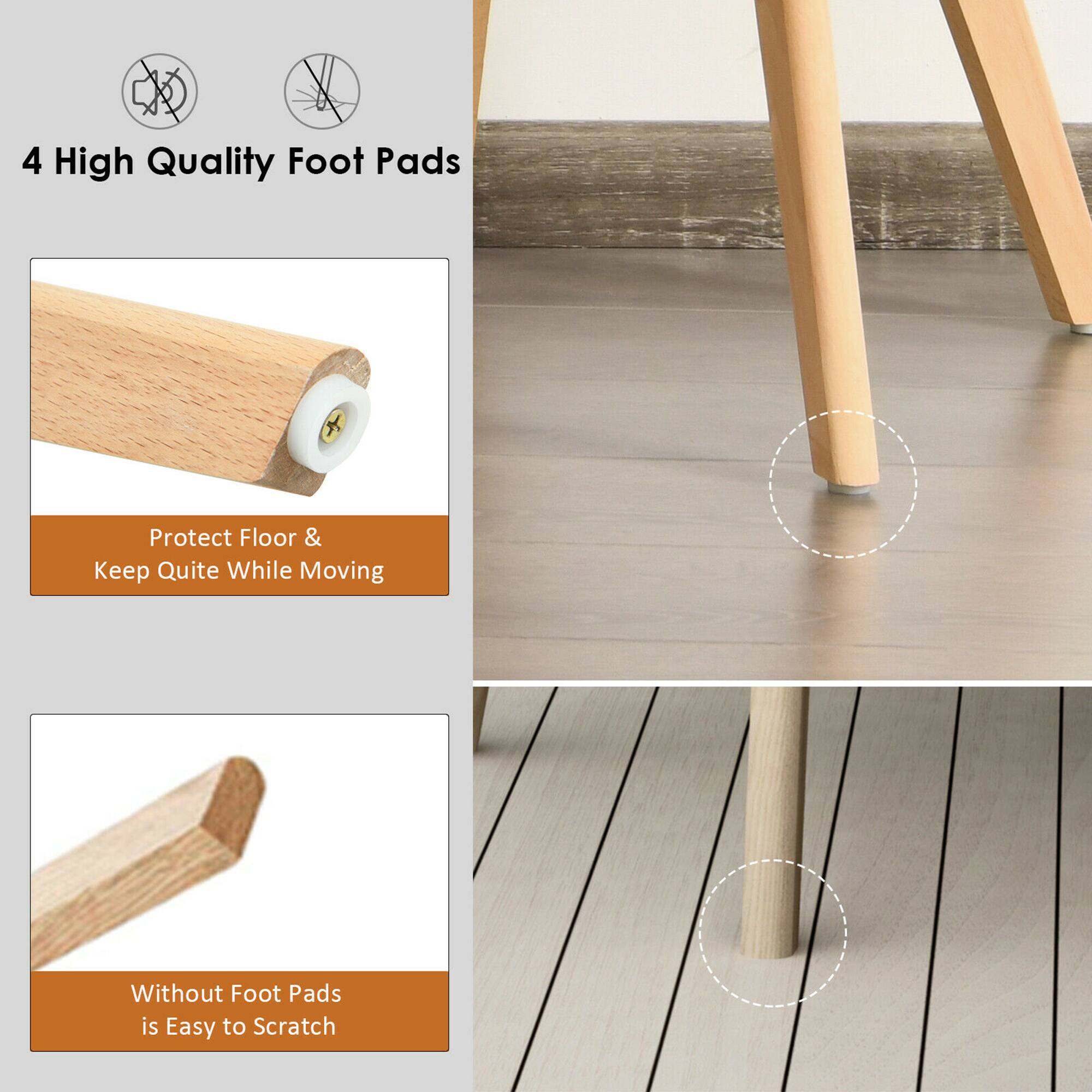 4 High Quality Foot Pads

Protect Floor & Keep Quiet While Moving

Without Foot Pads is Easy to Scratch