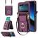 Front. Dteck - For Motorola Razr (2024) Shockproof Leather Ring Kickstand Protective Wallet Case with Shoulder Strap / Lanyard - Darkpurple.