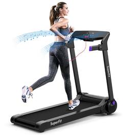 Kadyn - Treadmill, Electric Treadmill, Walking Jogging Machine,3HP Electric Folding Treadmill with Bluetooth Speaker - Purple