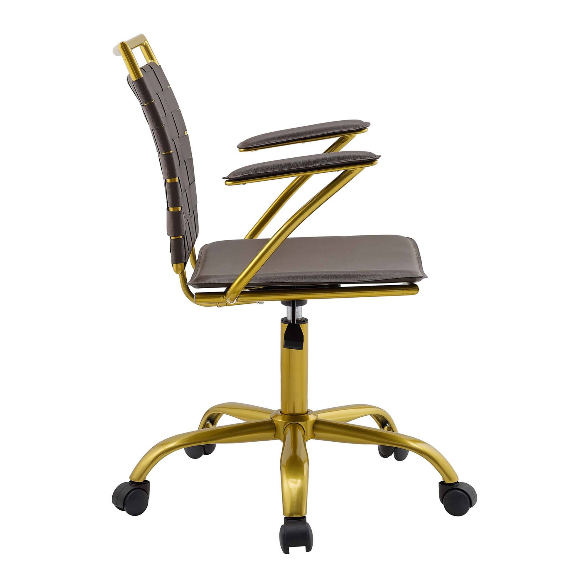 Alt View 1. Modway - Fuse Faux Leather Office Chair by Modway - Brown.