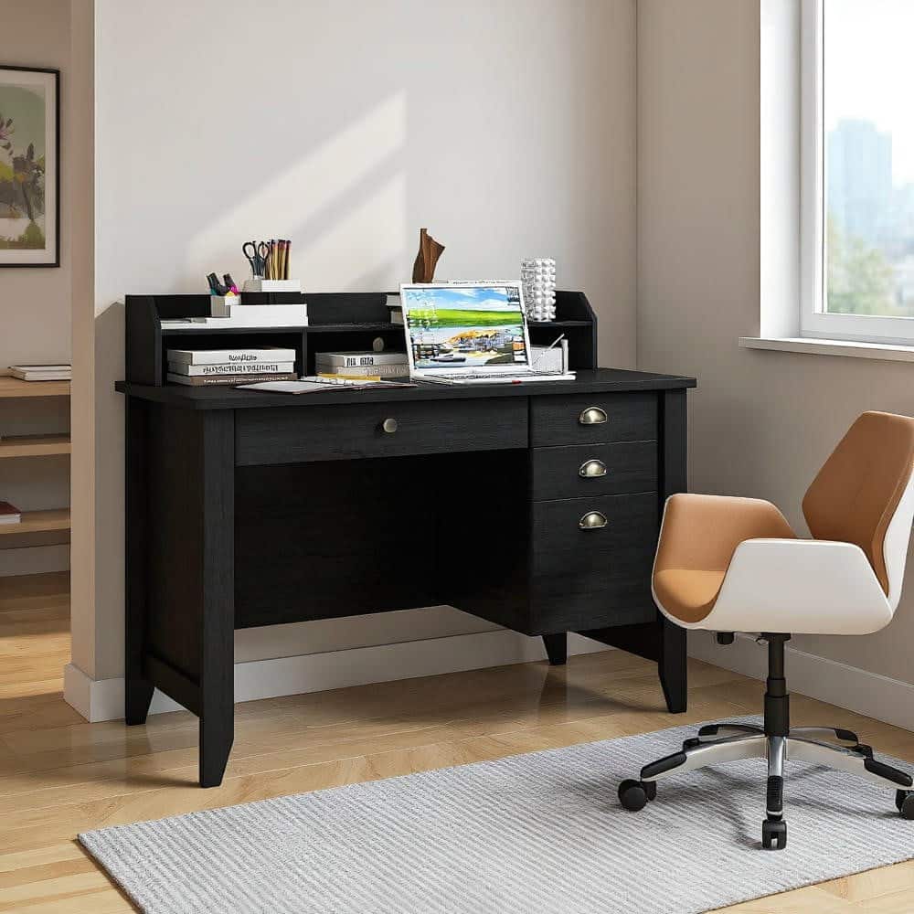 Kadyn - Computer Desk PC Laptop Writing Table Workstation - Home Office Desks, Gaming Computer Desks for Study,Working - Black