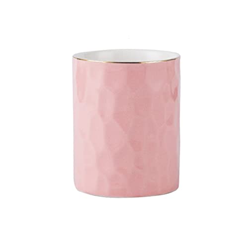 Front. Vulpecula Spade - Ceramic Pen Holder Stand Cup Pencil Holder Organizer Makeup Brush Holders for Home Office Desk (Pink).