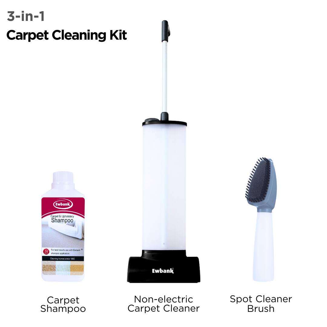 3-in-1 Carpet Cleaning Kit

Ewbank Carpet & Upholstery Shampoo

Ewbank Non-electric Carpet Cleaner

Spot Cleaner Brush