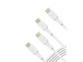 Belkin - USB-C to USB-C Cable 6.6ft Charging Cable, White (2-Pack) CAB003BT1MWH2PK