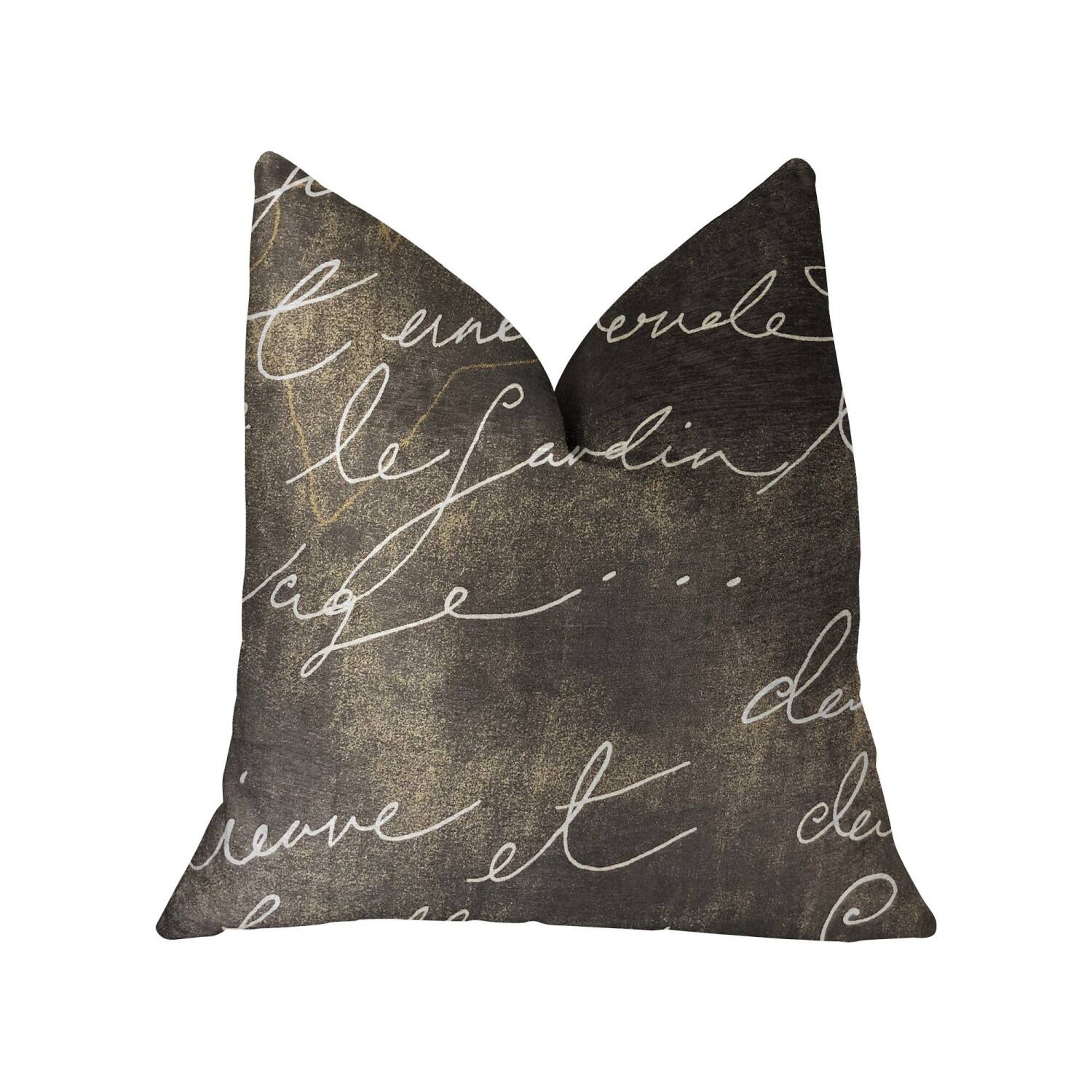 Plutus Brands Love Script Luxury Throw Pillow Double sided 18" x 18 ...