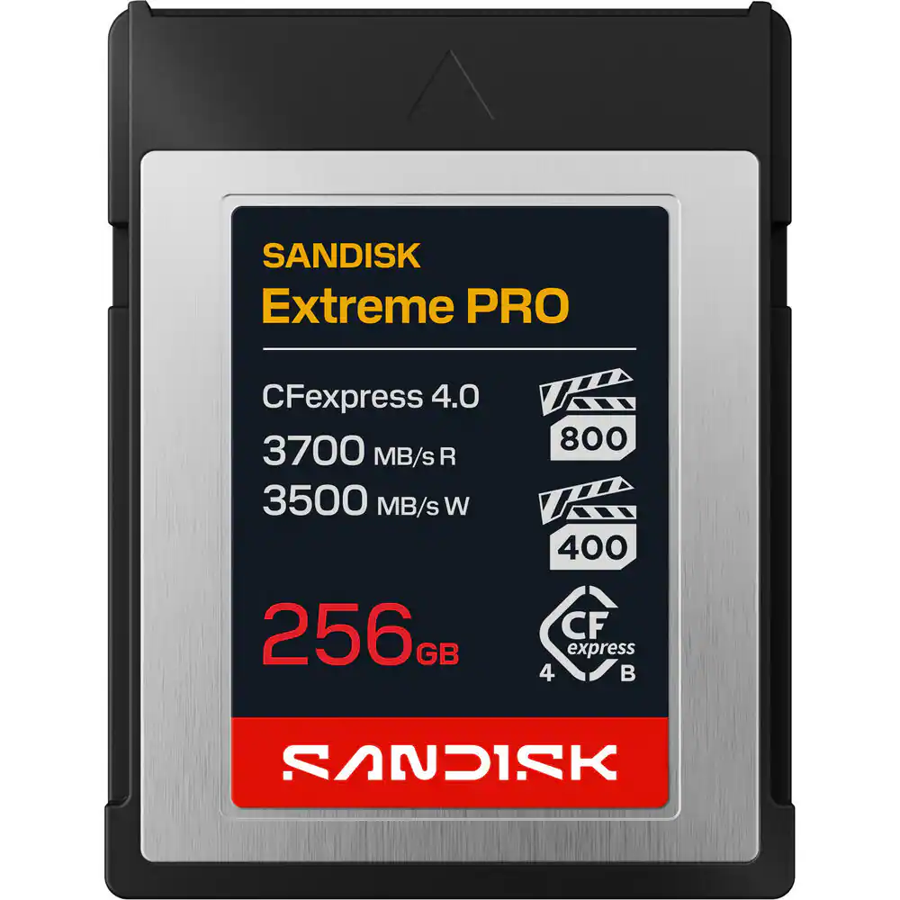 SANDISK - 256GB Extreme PRO CFexpress 4.0 Type B, Memory Card Up to 3700 MB/s Read Speeds