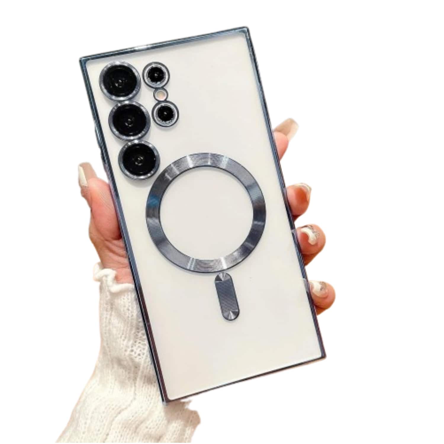 Stock Preferred - Clear Magnetic MagSafe Case for Samsung Galaxy S25 Ultra – - Blue