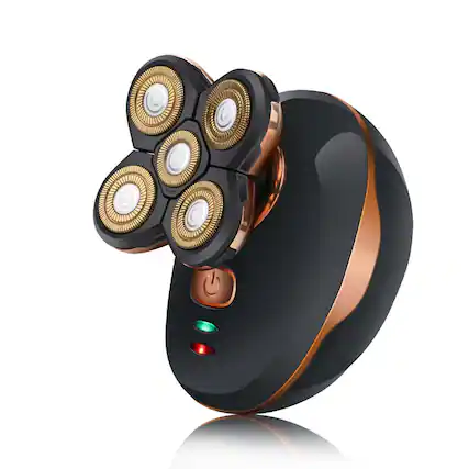 Front. Cluzine - 5-Head Floating Electric Shaver, Waterproof, Rechargeable for Bald Head & Beard Grooming.