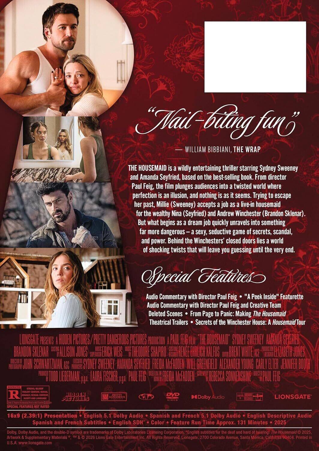 Alt View 1. The Housemaid   - DVD.