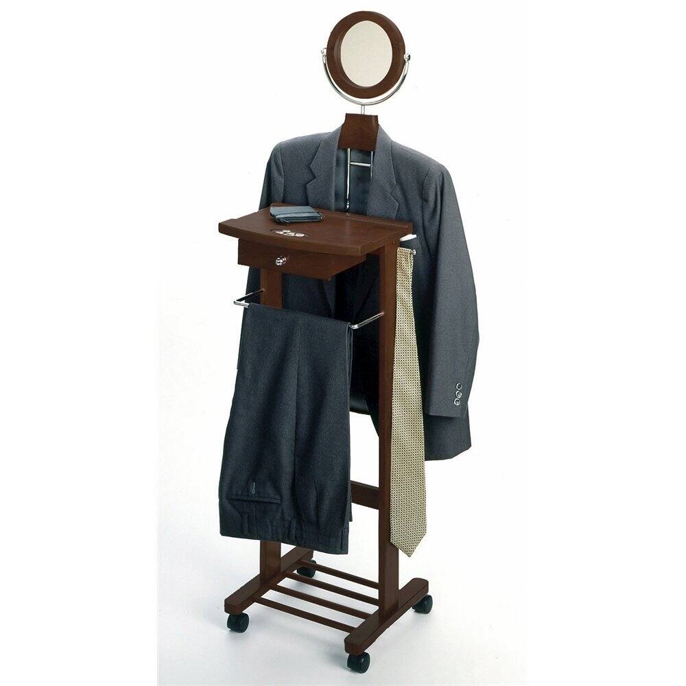 Left. FurniFact - Vanity Valet Stand - Walnut.