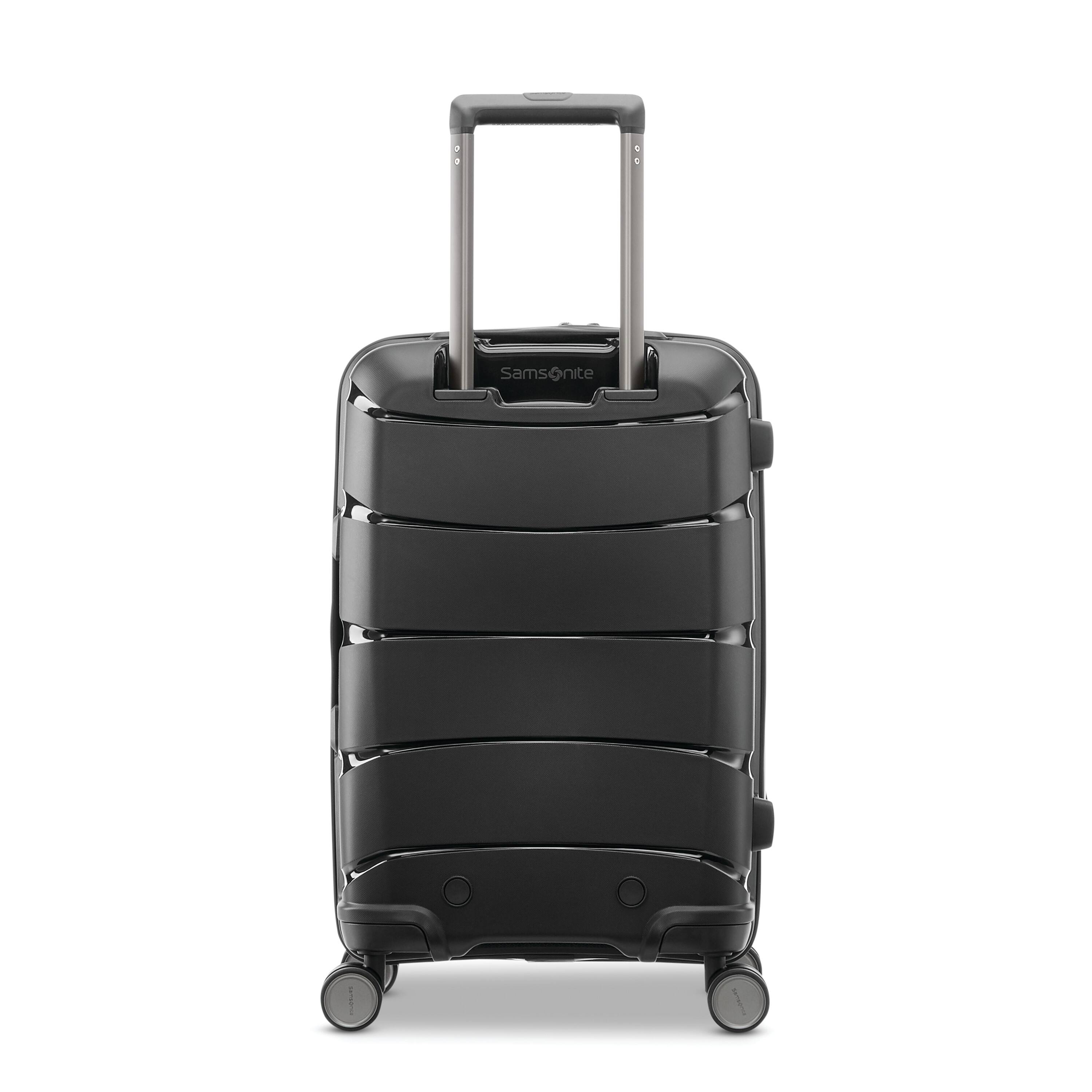 Left. Samsonite - Outline Pro 22x14x9 Spinner Carry On Suitcase - Midnight Black.