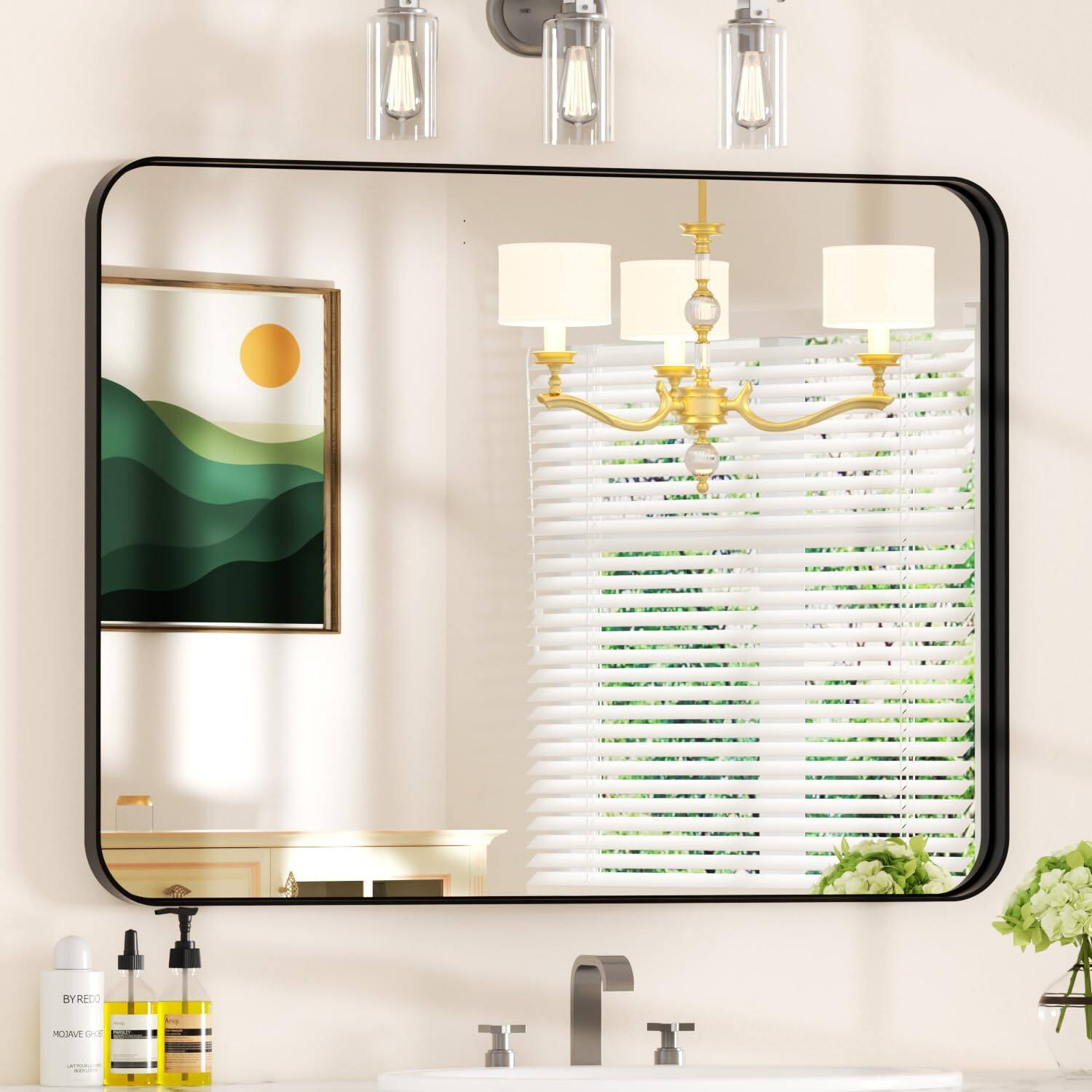 Black Frame - Raised Slim 40"L x 30"W