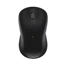 Front. Logitech - M310 Wireless Optical Ambidextrous Mouse - Black.