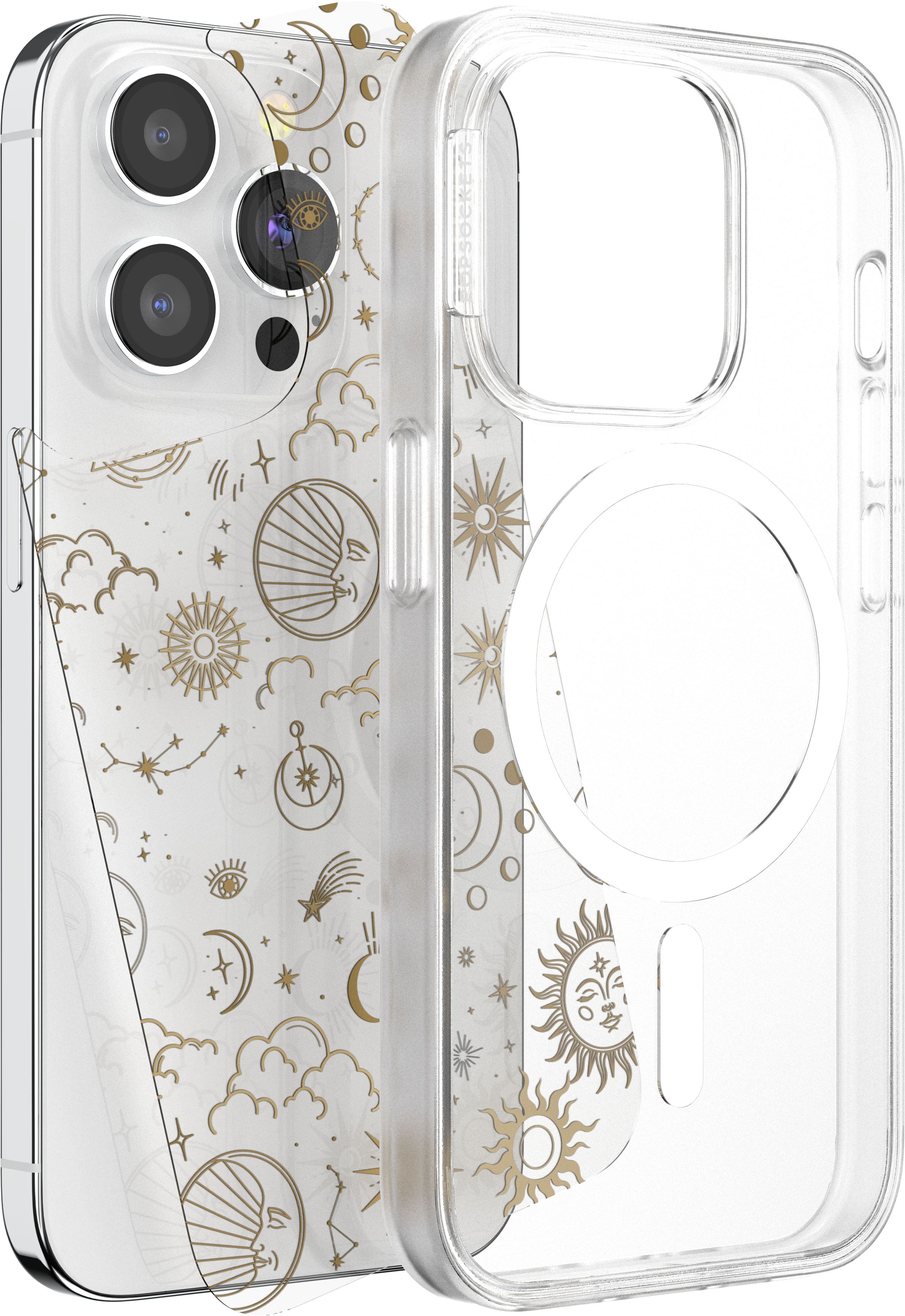 Alt View 1. PopSockets - Looks iPhone 15 Pro Swappable Graphic Case Inserts (3 per pack) - compatible with PopSockets PopCase only - Icon Collection.