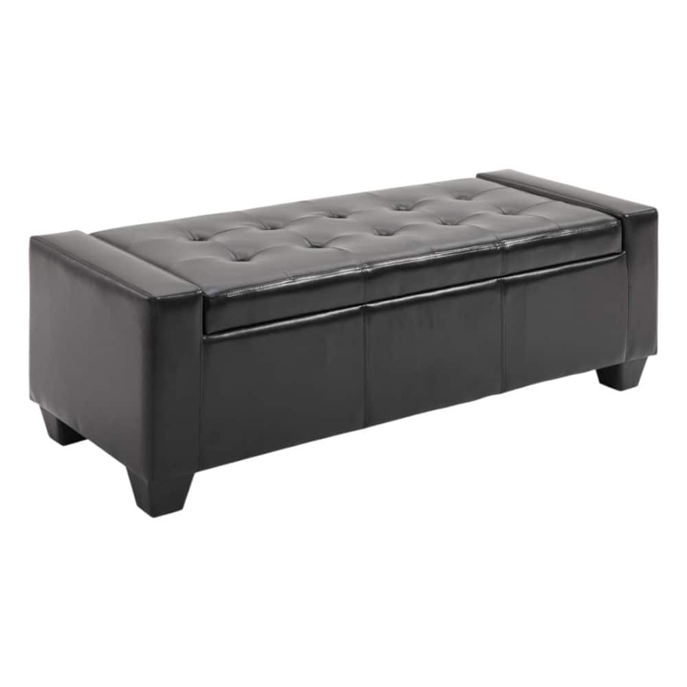 SlickBlue - Modern Accent Bench for Entryway, Bedroom, or Living Room Seating - Black