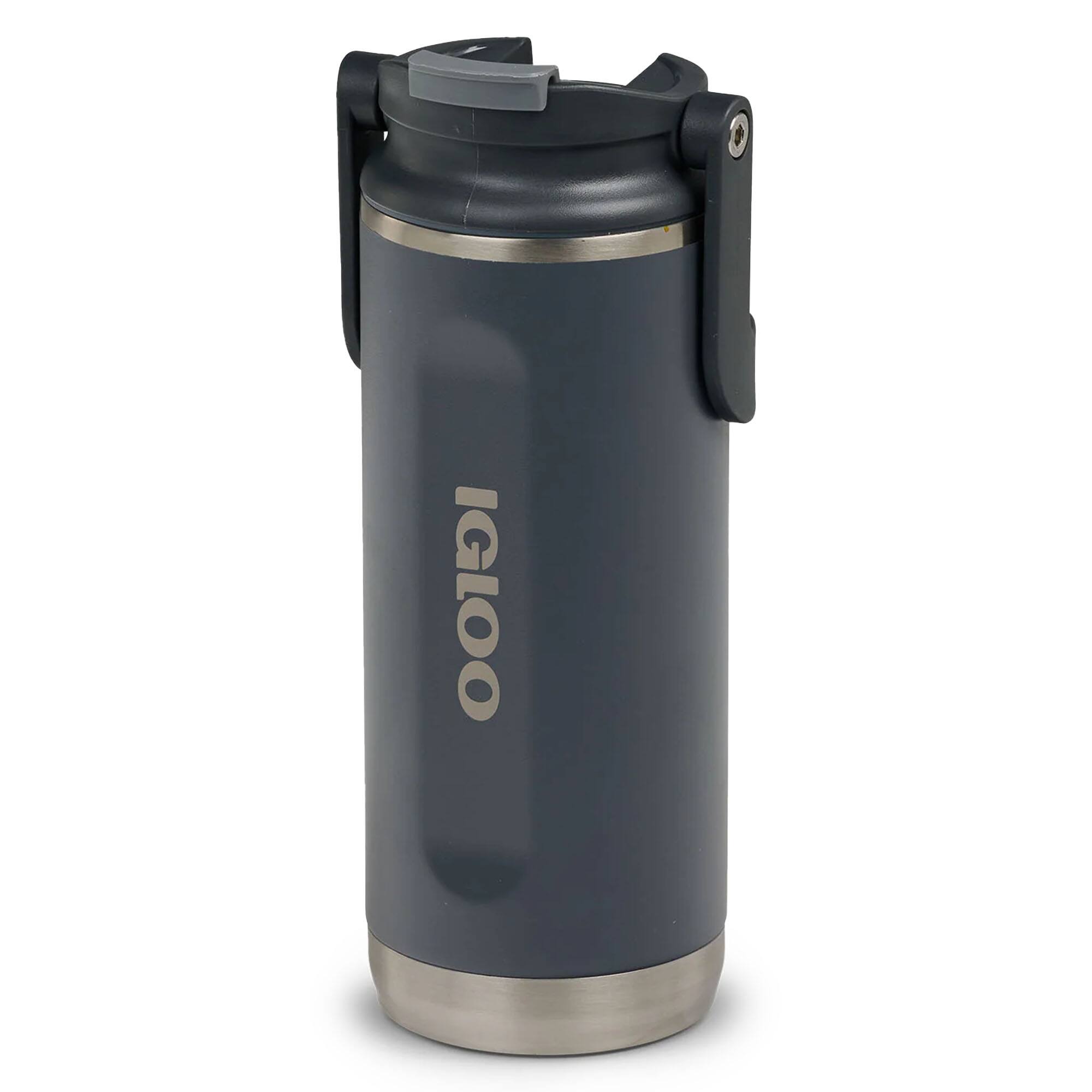 Alt View 1. Igloo - IGLOO 16 oz. Flip ‘n’ Sip Tumbler, Carbonite - Carbonite.