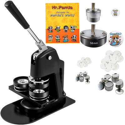 VEVOR Button Maker Machine, Multiple Sizes 1+2.25 Inch Badge Punch ...