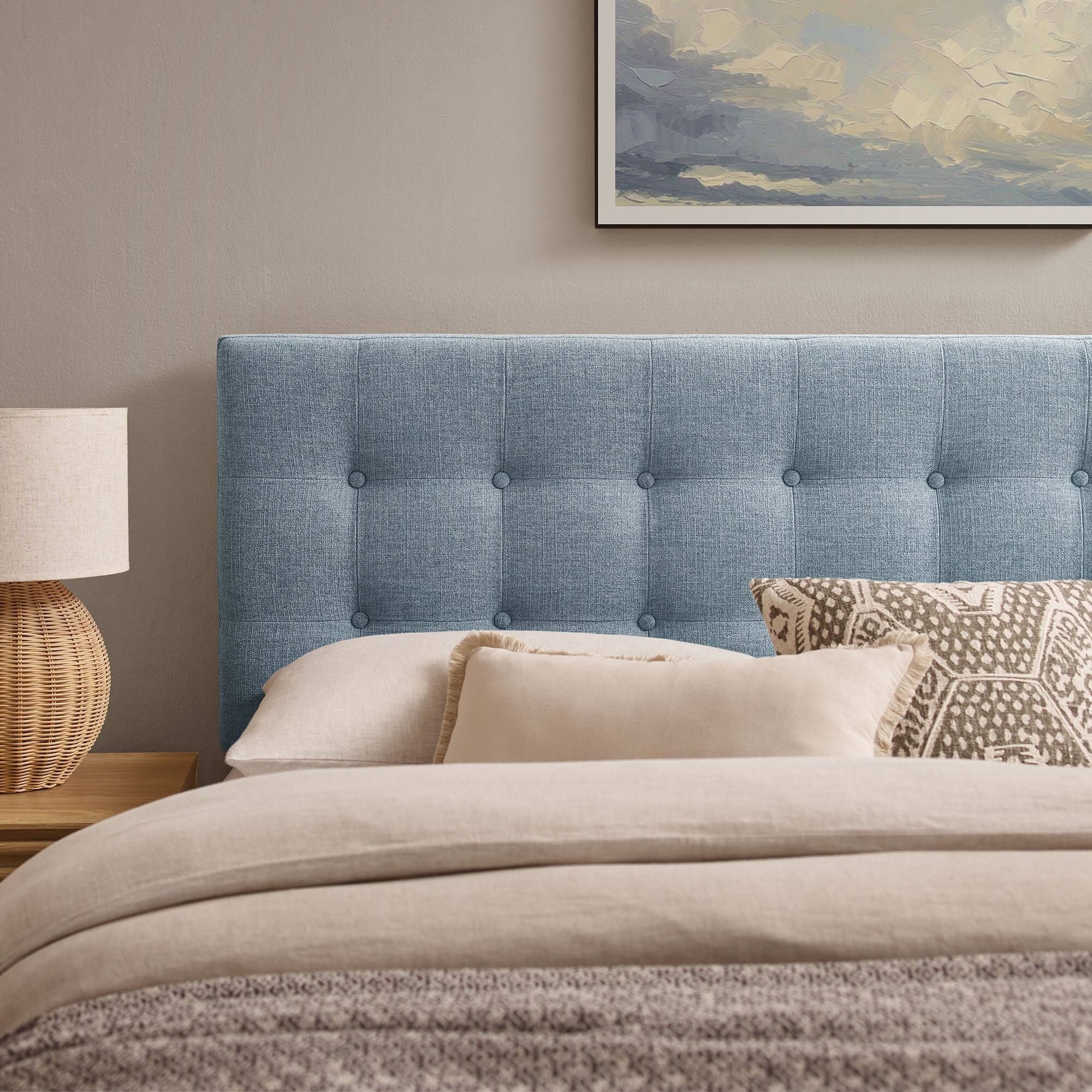 Alt View 1. Modway - Emily Upholstered Fabric Headboard by Modway - Sky Blue.