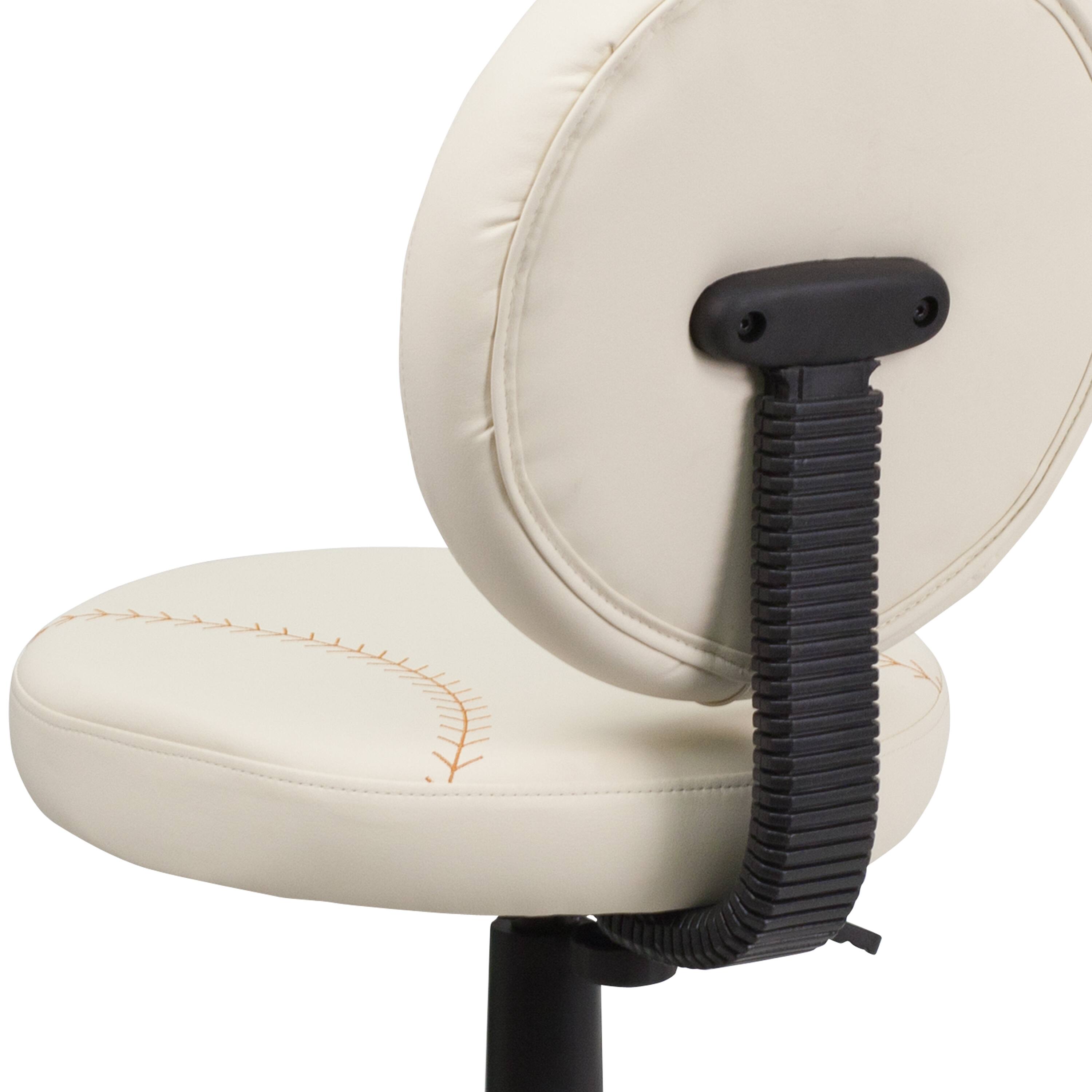 Alt View 8. Emma + Oliver - Sports Swivel Task Office Chair - Brown and Cream.