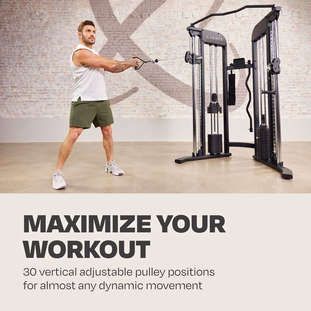 MAXIMIZE YOUR WORKOUT

30 vertical adjustable pulley positions for almost any dynamic movement