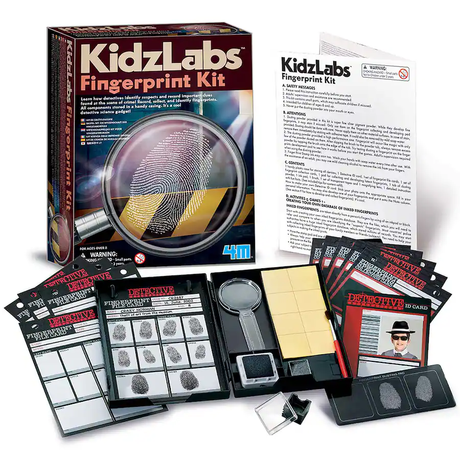 Fingerprint Science Ink 4M Fingerprint Science Kit, Hands On STEM Activity Set with Observation ...