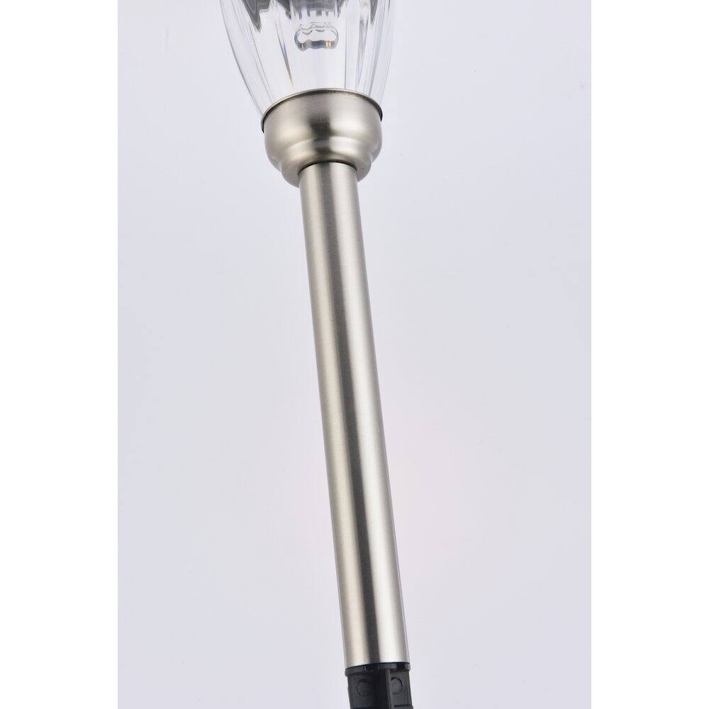 Angle. Living District - Outdoor LED 3000K Pathway Light, Pack of 6 - Silver.