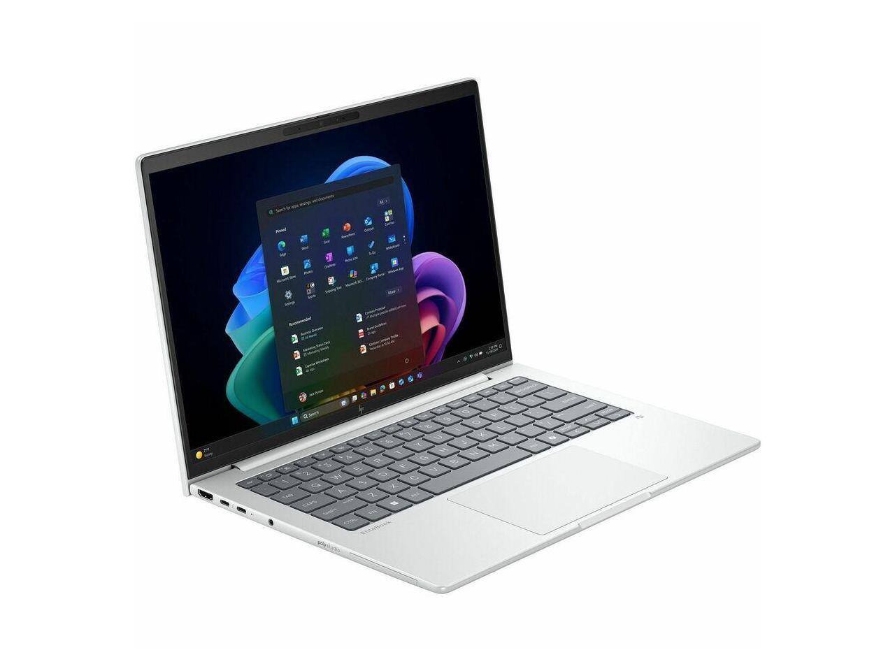 Alt View 5. HP - HP EliteBook 8 G1i 14" Touch - Intel Core Ultra 5 - 32 GB - 512 GB SSD - Glacier Silver - Windows 11 Pro - Gray.