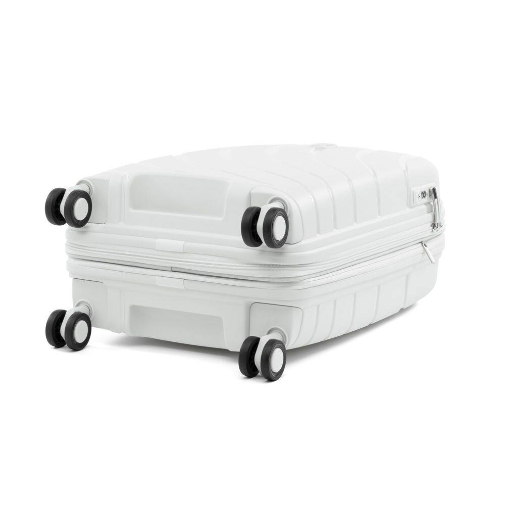 Left. Atlantic - Atlantic Luggage Hardside Expandable Carry On Spinner - Shell White.