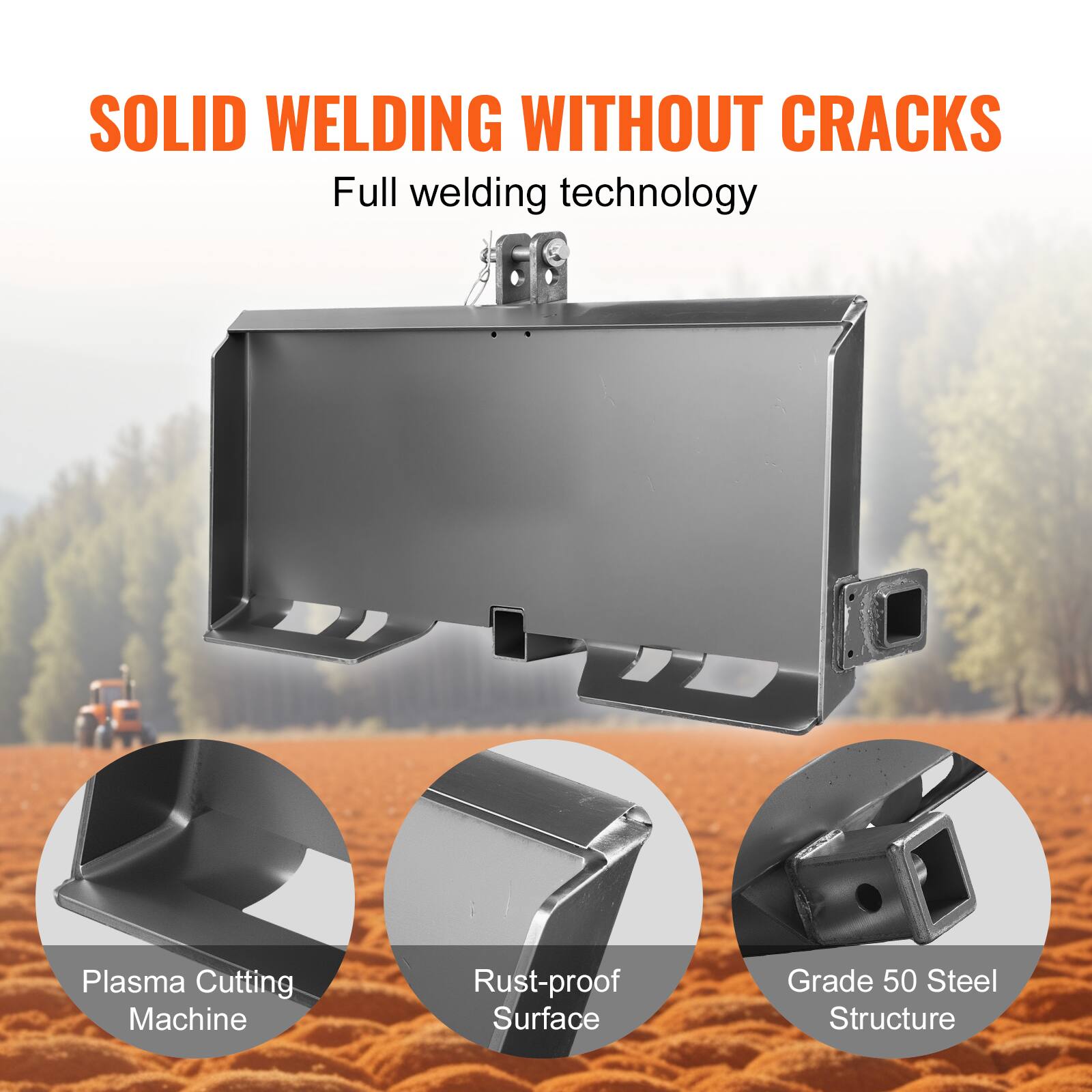 SOLID WELDING WITHOUT CRACKS  
Full welding technology  

Plasma Cutting Machine  
Rust-proof Surface  
Grade 50 Steel Structure