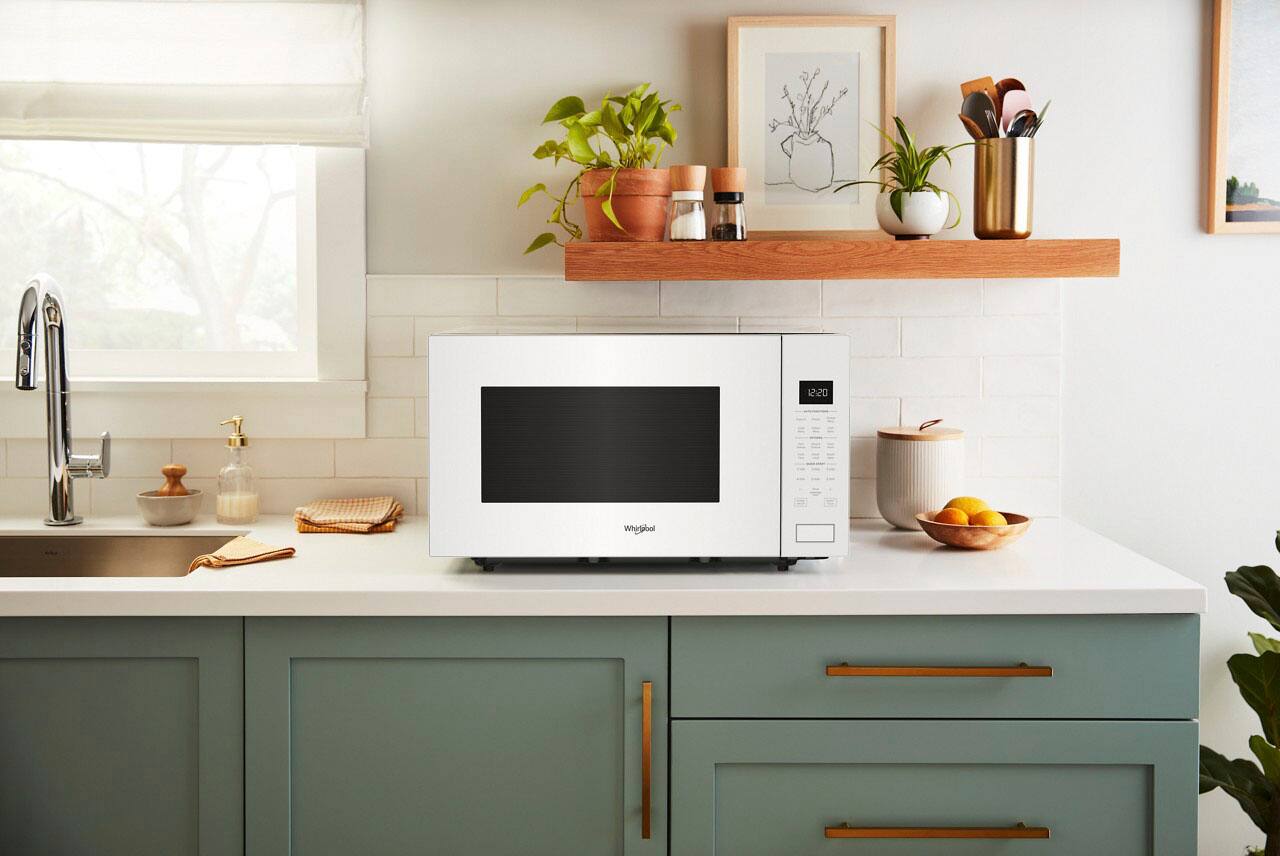 Alt View 14. Whirlpool - 2.2 Cu. Ft. Countertop Microwave with Sensor Cooking - White.