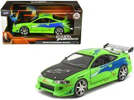 Jada - Brian's Mitsubishi Eclipse Hood and Graphics "The Fast and The Furious" (2001) Movie 1/24 - Green With Black