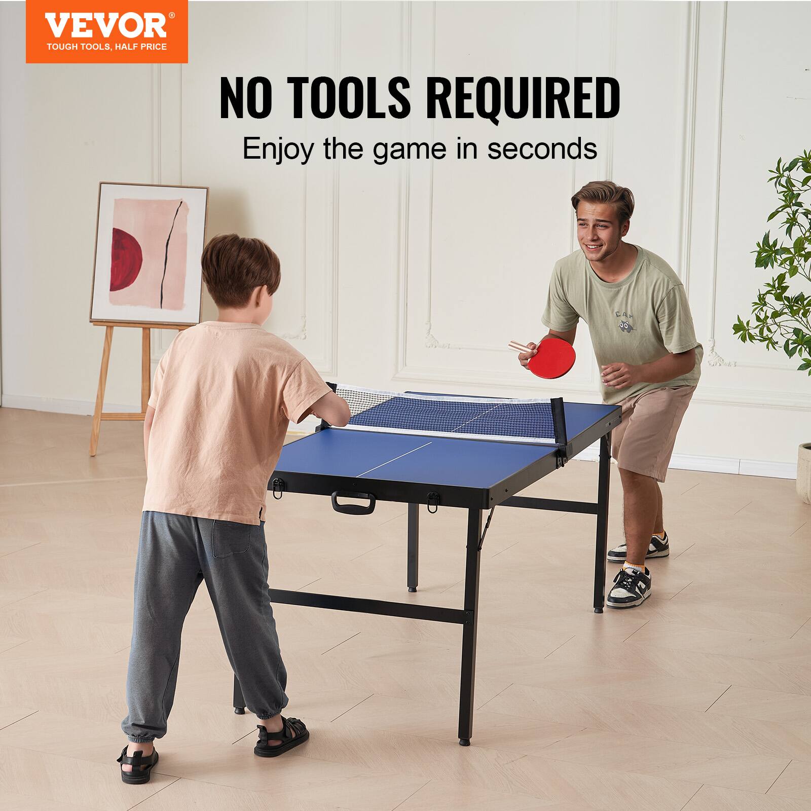 VEVOR  
TOUGH TOOLS, HALF PRICE  

NO TOOLS REQUIRED  
Enjoy the game in seconds