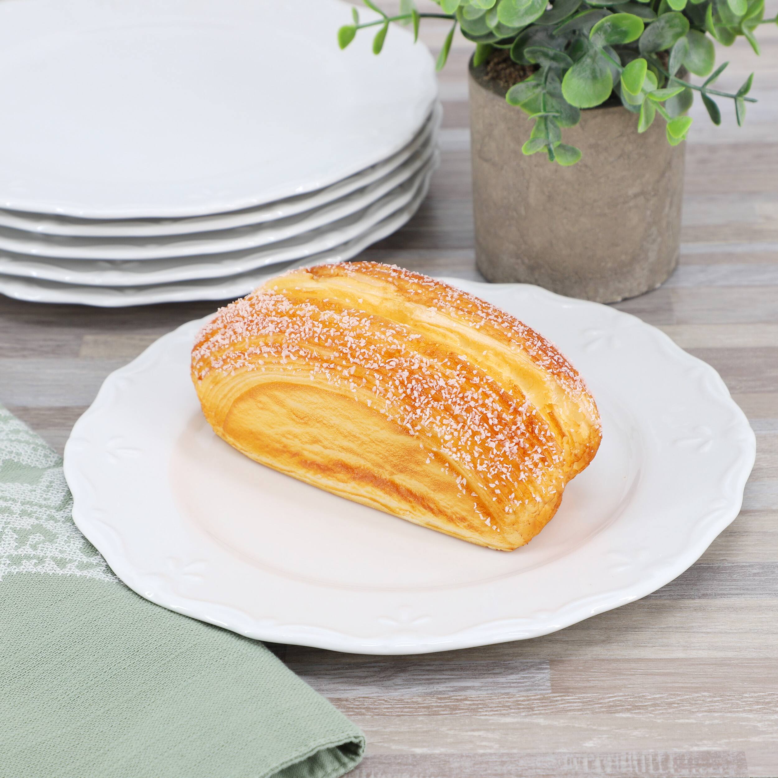 Alt View 4. Elama - Elama Henryi 6 Piece 8.75 Inch Porcelain Salad Plate Set in White - White.